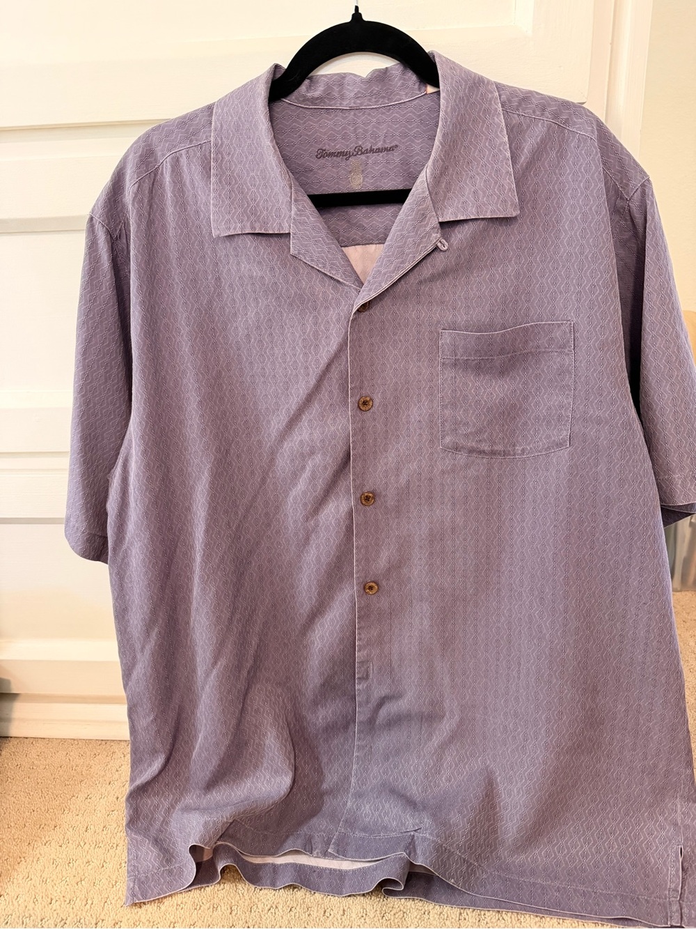 Tommy Bahama Purple Short-Sleeve Camp Shirt